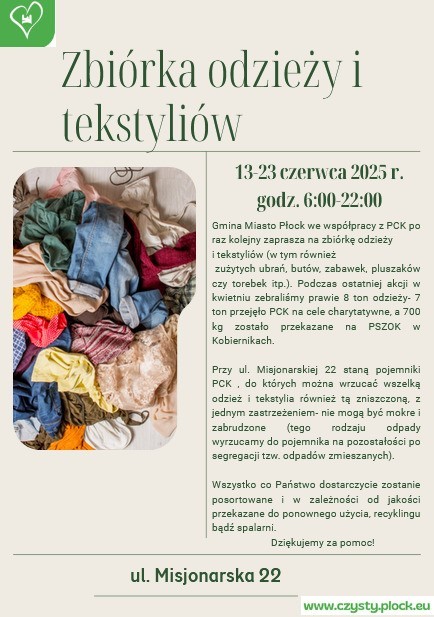 Zbiórka odzieży i tekstyliów 